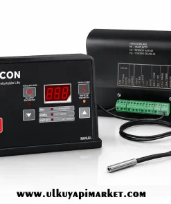 RCK 02 Kazan Panosu; manuel katı yakıtlı kazanlar için geliştirilmiş fan ve sirkülasyon pompası kontrollü akıllı kontrol ünitesidir.