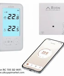 Rcon RC 705 SD WiFi Kablosuz Oda Termostatı – Akıllı Kombi Kontrol Cihazı